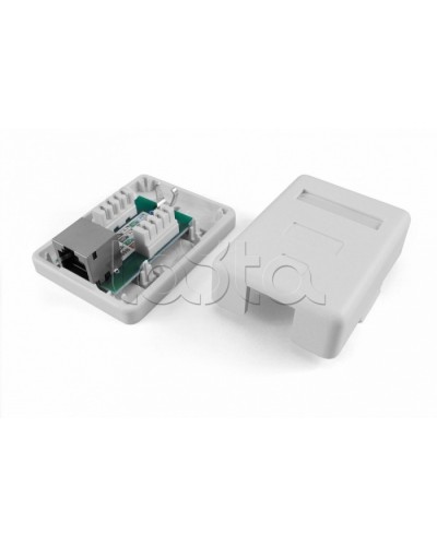 Розетка компьютерная RJ-45(8P8C) Hyperline SB1-1-8P8C-C5e-SH-WH в Чебоксарах Розетки компьютерные и телефонные Pintop.ru