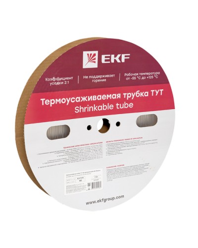 Термоусаживаемая трубка ТУТ 4/2 прозрачная рулон EKF PROxima (tut-4-tr) в Чебоксарах Аксессуары для кабель-канала Pintop.ru