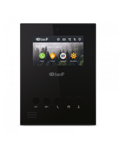 Видеодомофон BAS-IP AU-04LAF BLACK в Чебоксарах Абонентские IP устройства Pintop.ru