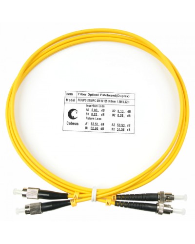 Шнур оптический duplex FC-ST 9/125 sm 1,5м LSZH Cabeus FOP(d)-9-FC-ST-1,5m в Чебоксарах Патч-корды оптические Pintop.ru