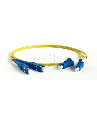 Патч-корд волоконно-оптический Hyperline FC-D2-9-LC/UR-SC/UR-H-5M-LSZH-YL в Чебоксарах Патч-корды оптические Pintop.ru