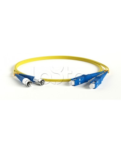 Патч-корд волоконно-оптический Hyperline FC-D2-9-FC/UR-SC/UR-H-2M-LSZH-YL в Чебоксарах Патч-корды оптические Pintop.ru