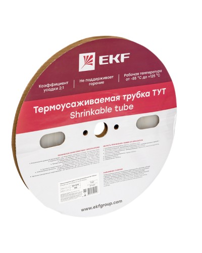 Термоусаживаемая трубка ТУТ 8/4 прозрачная рулон EKF PROxima (tut-8-tr) в Чебоксарах Аксессуары для кабель-канала Pintop.ru