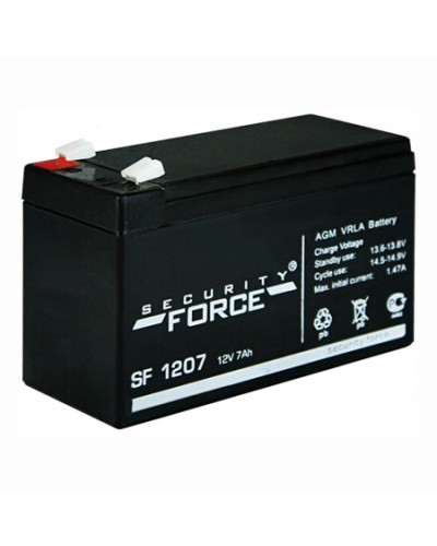 Аккумулятор свинцово-кислотный Security Force SF 1207 в Чебоксарах Электротехническое оборудование Pintop.ru