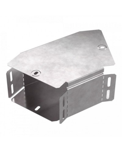 Угол горизонтальный 45 градусов с крышкой Стандарт 150х100 Промрукав (PR16.0428) в Чебоксарах Аксессуары для лотков Pintop.ru