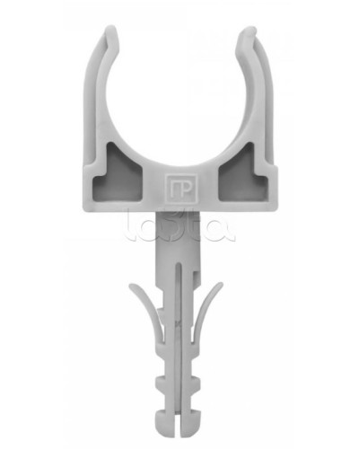 Крепеж-клипса с дюбелем серая д16 в малой упаковке (10шт/900шт уп/кор) Промрукав (PR13.0315) в Чебоксарах Держатели, клипсы, скобы Pintop.ru