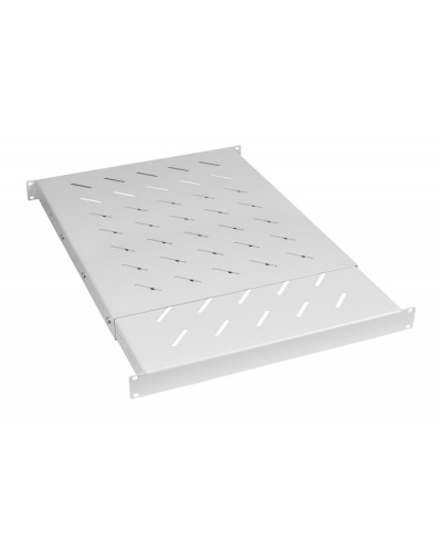 Полка 19 перфорированная глубиной 600-1000 ммдо 100кг, цвет серый (RAL 7035) Cabeus (SH-J018-SS-600-100KG) в Чебоксарах Полки для шкафов и стоек Pintop.ru