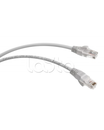Патч-корд UTP, категория 6, 5 м, LSZH, неэкранированный, серый Cabeus PC-UTP-RJ45-Cat.6-5m-LSZH в Чебоксарах Патчкорды (медные) Pintop.ru