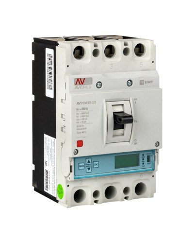 Автоматический выключатель AV POWER-2/3 250А 100kA ETU6.0 EKF AVERES (mccb-23-250H-6.0-av) в Чебоксарах Электротехническое оборудование Pintop.ru