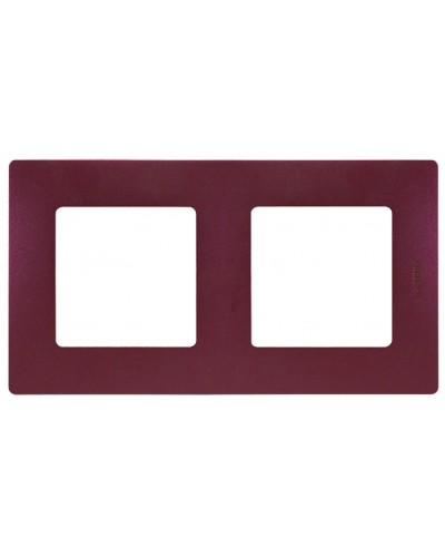Рамка 2 поста Etika сливовый Legrand 672562 в Чебоксарах Аксессуары для кабель-канала Pintop.ru