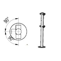 Стойкаограждения с отверстием под фиксаторi-образная, 4 муфты Oxgard Стойкаограждения с отверстием под фиксатор i-образная (ВЗР 1996.09.42)