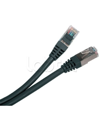 Патч-корд экранированный Hyperline PC-LPM-STP-RJ45-RJ45-C5e-15M-LSZH-BK в Чебоксарах Патчкорды (медные) Pintop.ru