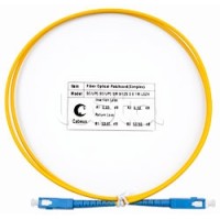 Пигтейл одномодовый оптический, SM 9/125, LSZH simplex SC/SC (1 м) Cabeus FOP(s)-9-SC-SC-1m