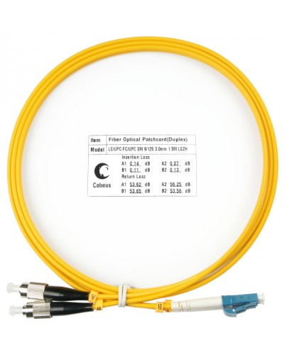 Шнур оптический duplex LC-FC 9/125 sm 1,5м LSZH Cabeus FOP(d)-9-LC-FC-1,5m в Чебоксарах Патч-корды оптические Pintop.ru