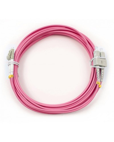 Шнур оптический duplex LC-SC 50/125 mm OM4 7м LSZH Cabeus FOP-50-OM4-LC-SC-7m в Чебоксарах Патч-корды оптические Pintop.ru