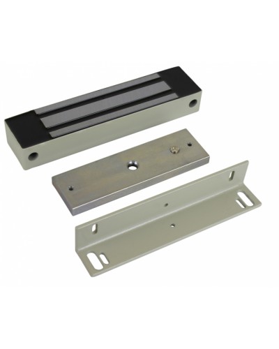 Замок электромагнитный влагозащищенный AccordTec ML-350N K-2 с уголком (серый) в Чебоксарах Электромагнитные замки Pintop.ru