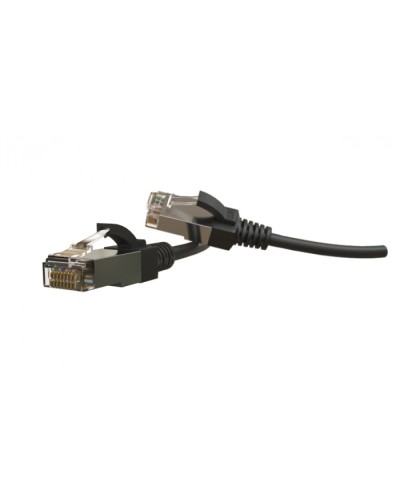 Патч-корд S/FTP Hyperline (PC-LPT-SFTP-RJ45-RJ45-C6-2M-LSZH-BK) в Чебоксарах Патчкорды (медные) Pintop.ru
