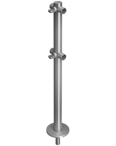 Стойка ограждения съемная Т-образная с 2-мя полупетлями Oxgard ВЗР 1996Р.20-04 в Чебоксарах Ограждения Pintop.ru