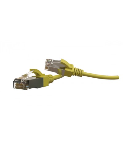 Патч-корд S/FTP Hyperline (PC-LPT-SFTP-RJ45-RJ45-C6-1M-LSZH-YL) в Чебоксарах Патчкорды (медные) Pintop.ru