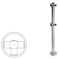 Стойка ограждения Т-образная с отверстием под фиксатор (антик серебро) Oxgard