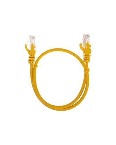Патч-корд U/UTP, CAT 5e, RJ45-RJ45, 26AWG, LSZH, желтый, 0,5м REXANT 02-0105-05 в Чебоксарах Патчкорды (медные) Pintop.ru