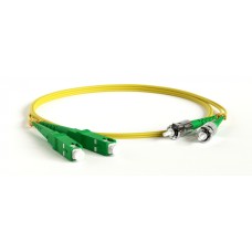 Патч-корд волоконно-оптический Hyperline FC-D2-9-SC/AR-ST/AR-H-10M-LSZH-YL