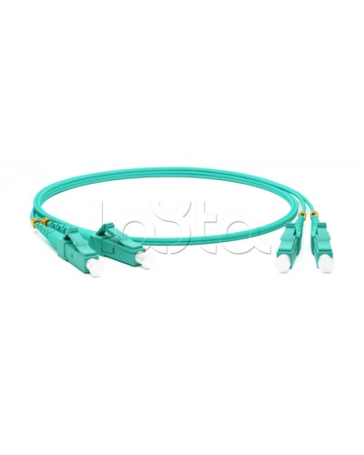 Патч-корд волоконно-оптический Hyperline FC-D2-503-LC/PR-LC/PR-H-15M-LSZH-AQ в Чебоксарах Патч-корды оптические Pintop.ru