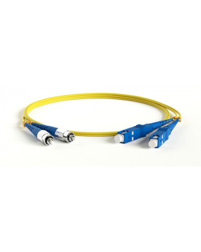 Патч-корд волоконно-оптический Hyperline FC-D2-9-FC/UR-SC/UR-H-3M-LSZH-YL в Чебоксарах Патч-корды оптические Pintop.ru