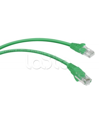 Патч-корд UTP, категория 6, 5 м, неэкранированный, зеленый Cabeus PC-UTP-RJ45-Cat.6-5m-GN в Чебоксарах Патчкорды (медные) Pintop.ru