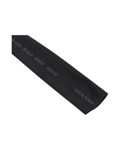 Термоусаживаемая трубка 15.0 / 7.5 мм черная (100 м/бухта) REXANT (49-1506) в Чебоксарах Монтажные материалы Pintop.ru