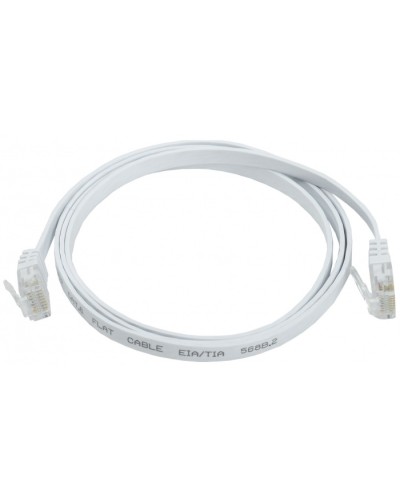 ITK Коммутационный шнур плоский кат.6 UTP 2м белый (PC08-C06U-2M-FL) в Чебоксарах Патч-корды и пигтейлы Pintop.ru
