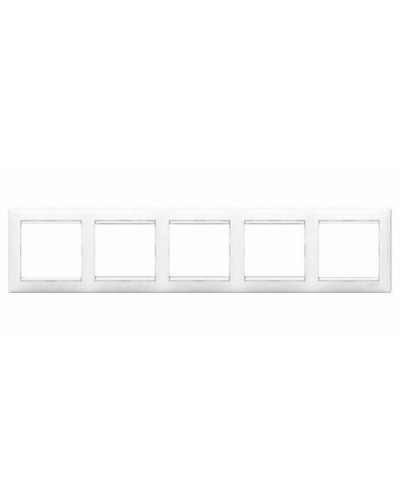 Рамка 5 постов горизонтальный монтаж белый Valena Legrand 774455 в Чебоксарах Аксессуары для кабель-канала Pintop.ru