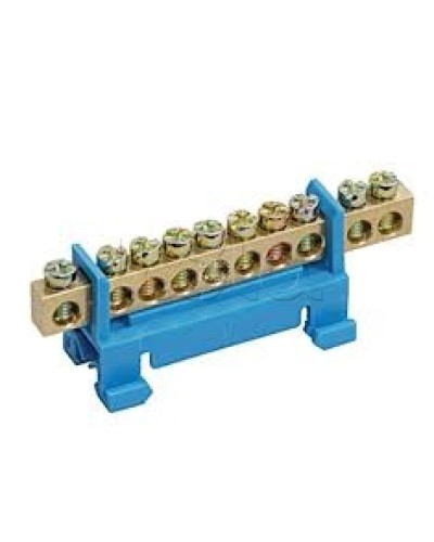 Шина N ноль с DIN-изолятором типа «Стойка» ШНИ-6х9-12-С-С IEK YNN10-69-12P-K07 в Чебоксарах Клеммные колодки Pintop.ru