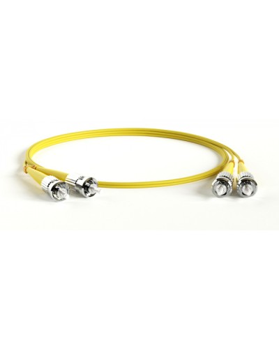 Патч-корд волоконно-оптический Hyperline FC-D2-9-ST/UR-ST/UR-H-20M-LSZH-YL в Чебоксарах Патч-корды оптические Pintop.ru