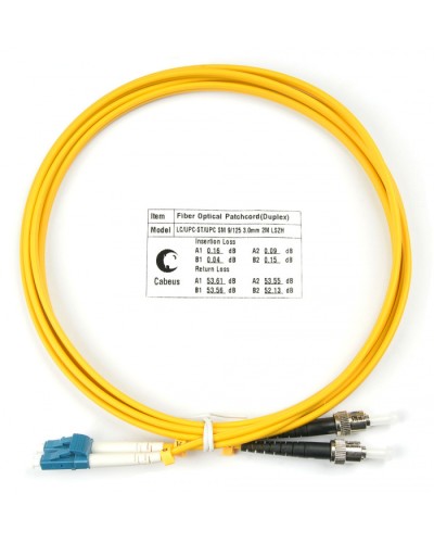 Шнур оптический duplex LC-ST 9/125 sm 2м LSZH Cabeus FOP(d)-9-LC-ST-2m в Чебоксарах Патч-корды оптические Pintop.ru