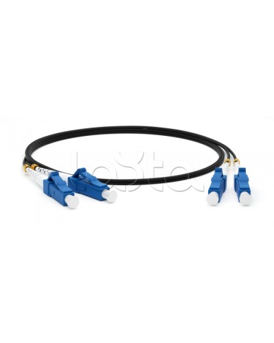 Патч-корд волоконно-оптический Hyperline FC-D2-9-LC/UR-LC/UR-H-10M-LSZH-BK в Чебоксарах Патч-корды оптические Pintop.ru