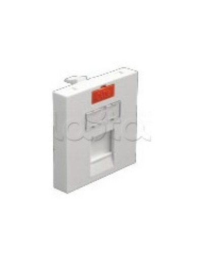 Лицевая панель информационной розетки, 1 вход, белый, 45 х 45 мм 2 модуля Экопласт (87013) в Чебоксарах Аксессуары для кабель-канала Pintop.ru