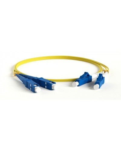 Патч-корд волоконно-оптический Hyperline FC-D2-9-LC/UR-ST/UR-H-30M-LSZH-YL в Чебоксарах Патч-корды оптические Pintop.ru