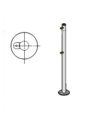 Стойка ограждения с 2-мя полупетлями под поворотную створку или секцию одностороняя Oxgard Стойка ограждения с 2-мя полупетлями односторонняя (ВЗР 1996.09.10) в Чебоксарах Ограждения Pintop.ru