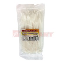 Хомут-стяжка нейлоновый 5х200 мм белый (100шт/уп) REXANT 07-0200-5