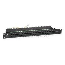 Патч-панель 19", 1U, 50 портов RJ-45, Dual IDC (телефонная раскладка) Cabeus PL-50-TEL-Dual IDC