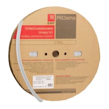 Термоусаживаемая трубка ТУТ нг 12/6 белая рулон EKF PROxima (tut-12-w)