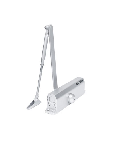 Доводчик NOTEDO DC-110 DA EN3-4, с задержкой закрывания, с рычажной тягой, (белый) (RAL9016) в Чебоксарах Доводчики Pintop.ru