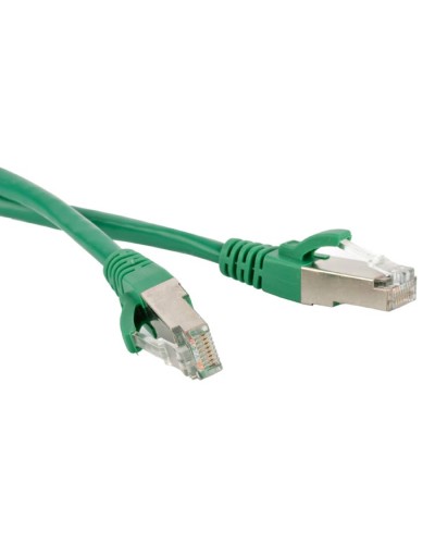 Патч-корд экранированный Hyperline PC-LPM-STP-RJ45-RJ45-C5e-3M-LSZH-GN в Чебоксарах Патчкорды (медные) Pintop.ru