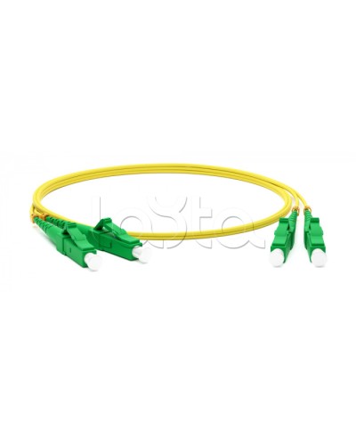 Патч-корд волоконно-оптический Hyperline FC-D2-9-LC/AR-LC/AR-H-3M-LSZH-YL в Чебоксарах Патч-корды оптические Pintop.ru