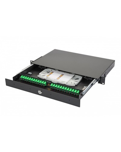 Патч-панель 19”, 1U Eurolan 47D-24-S2-SC-24-11BL в Чебоксарах Кросс оптический Pintop.ru