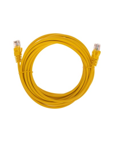 Патч-корд U/UTP, CAT 5e, RJ45-RJ45, 26AWG, LSZH, желтый, 5м REXANT 02-0105-5 в Чебоксарах Патчкорды (медные) Pintop.ru