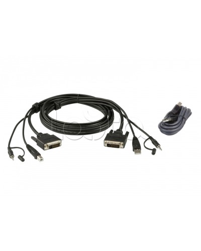 Комплект кабелей USB, DVI-D Dual Link для защищенного KVM-переключателя (3м) ATEN 2L-7D03UDX4 в Чебоксарах Видеоусилители, Модуляторы, Делители Pintop.ru