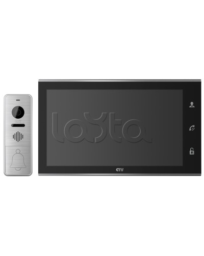 Комплектвидеодомофона CTV-DP4105AHD (черный) в Чебоксарах Комплекты домофонов Pintop.ru