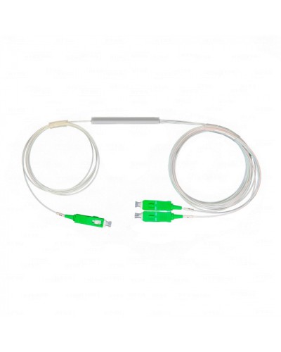 Разветвитель план 1х2 окон SC/APC 9/125 вывод 1,5м буфер 0.9мм 1260/1650 Cabeus (FCT-PLC-1/2-9-SC/A-1.5-0.9) в Чебоксарах Оптические разветвители (сплиттеры) Pintop.ru